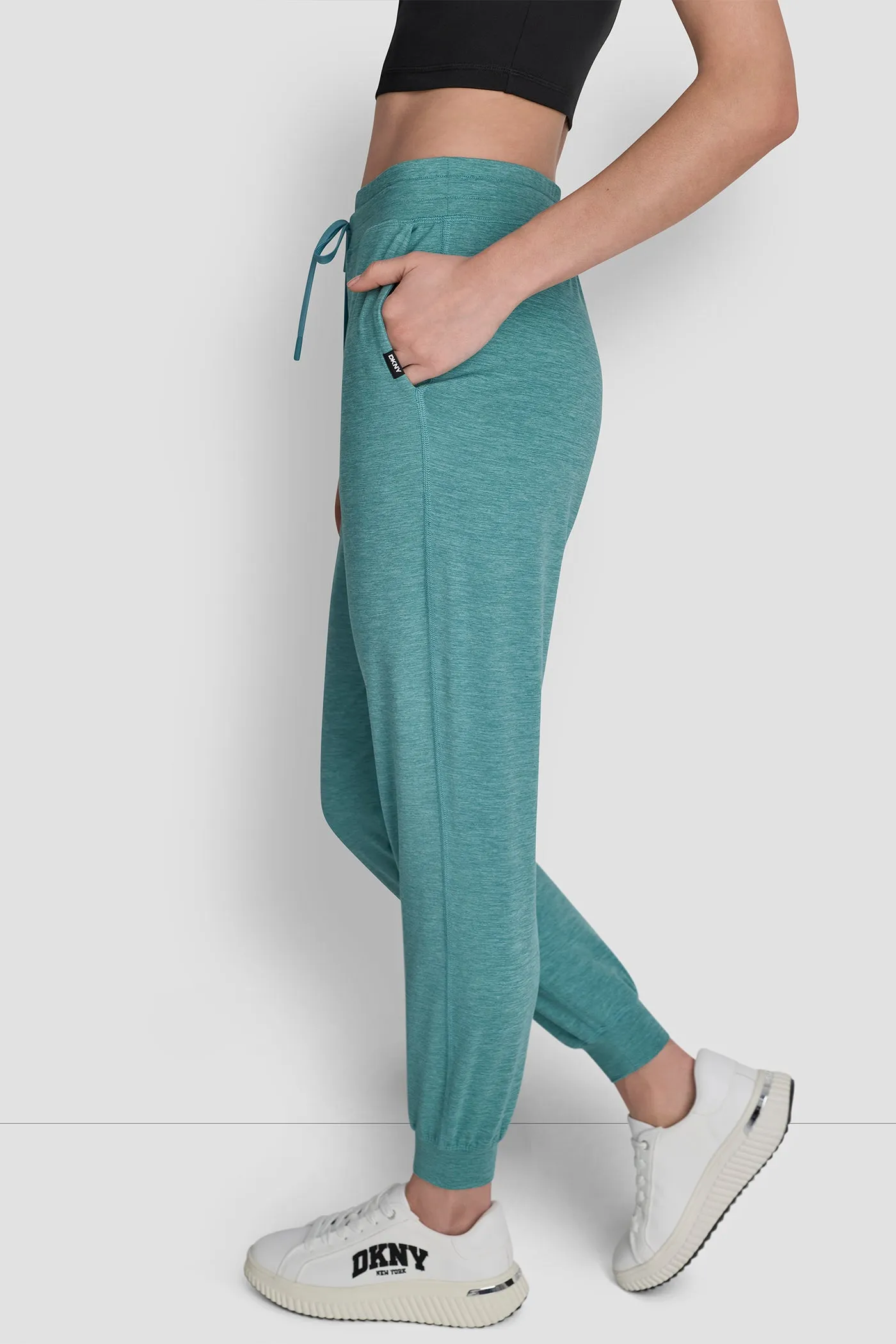 CROPPED HIGH-RISE SLIM JOGGER sold by DKNY product image thumbnail 3