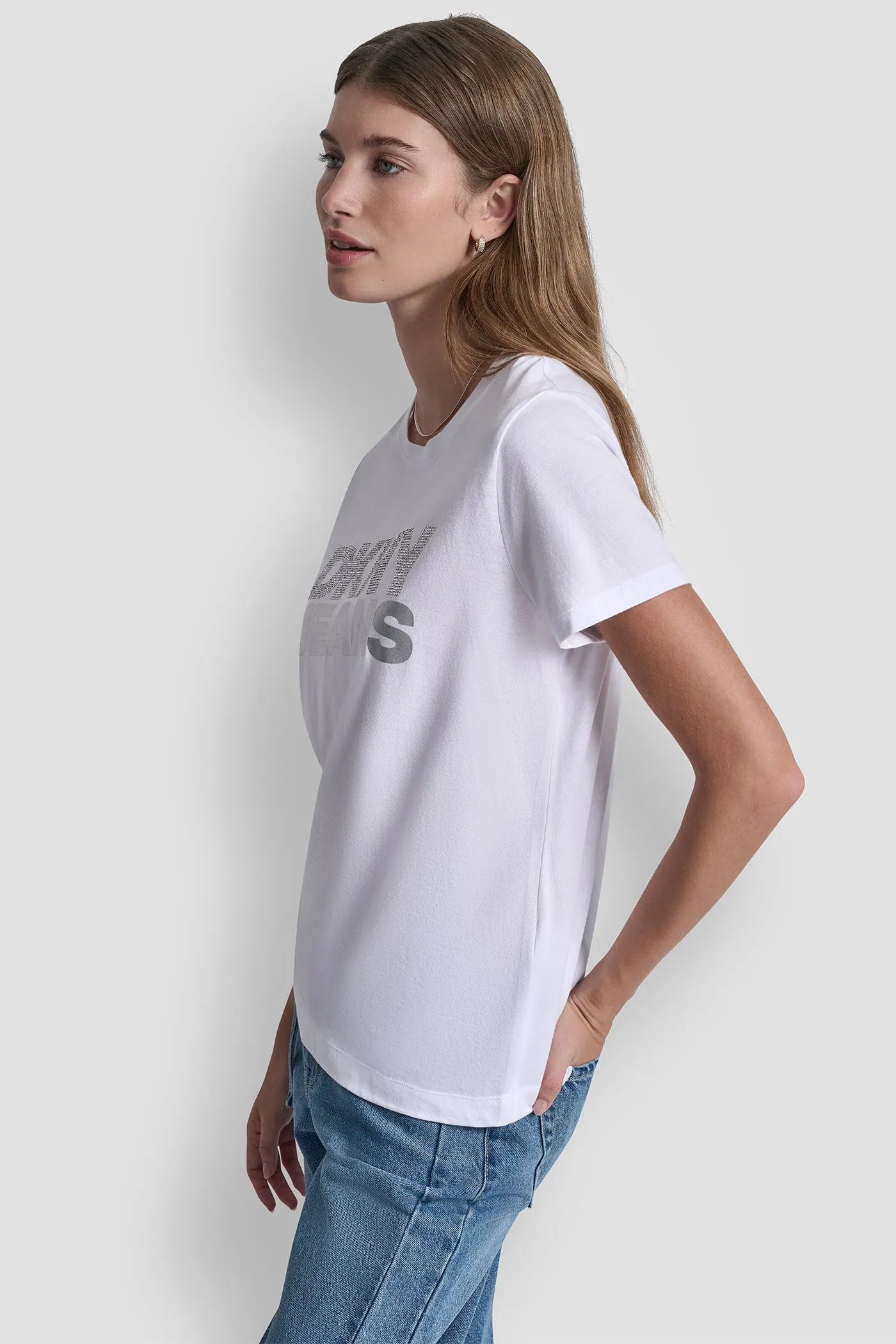 DKNY JEANS STACKED RHINESTONE TEE sold by DKNY product image thumbnail 3