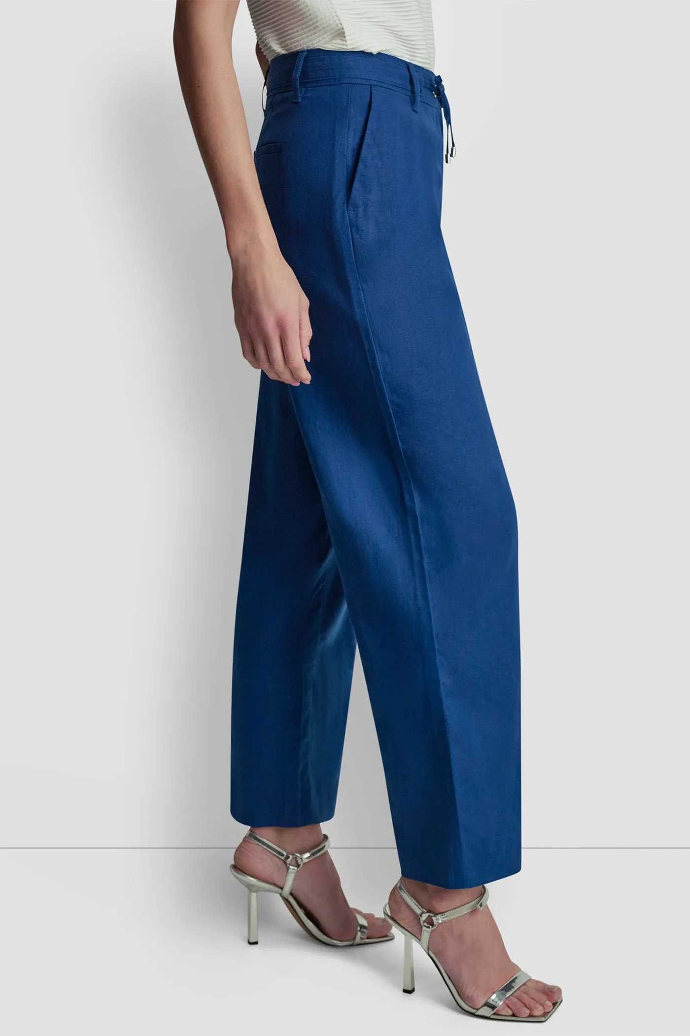 MID-RISE TIE WAIST PLEATED PANT sold by DKNY product image thumbnail 3