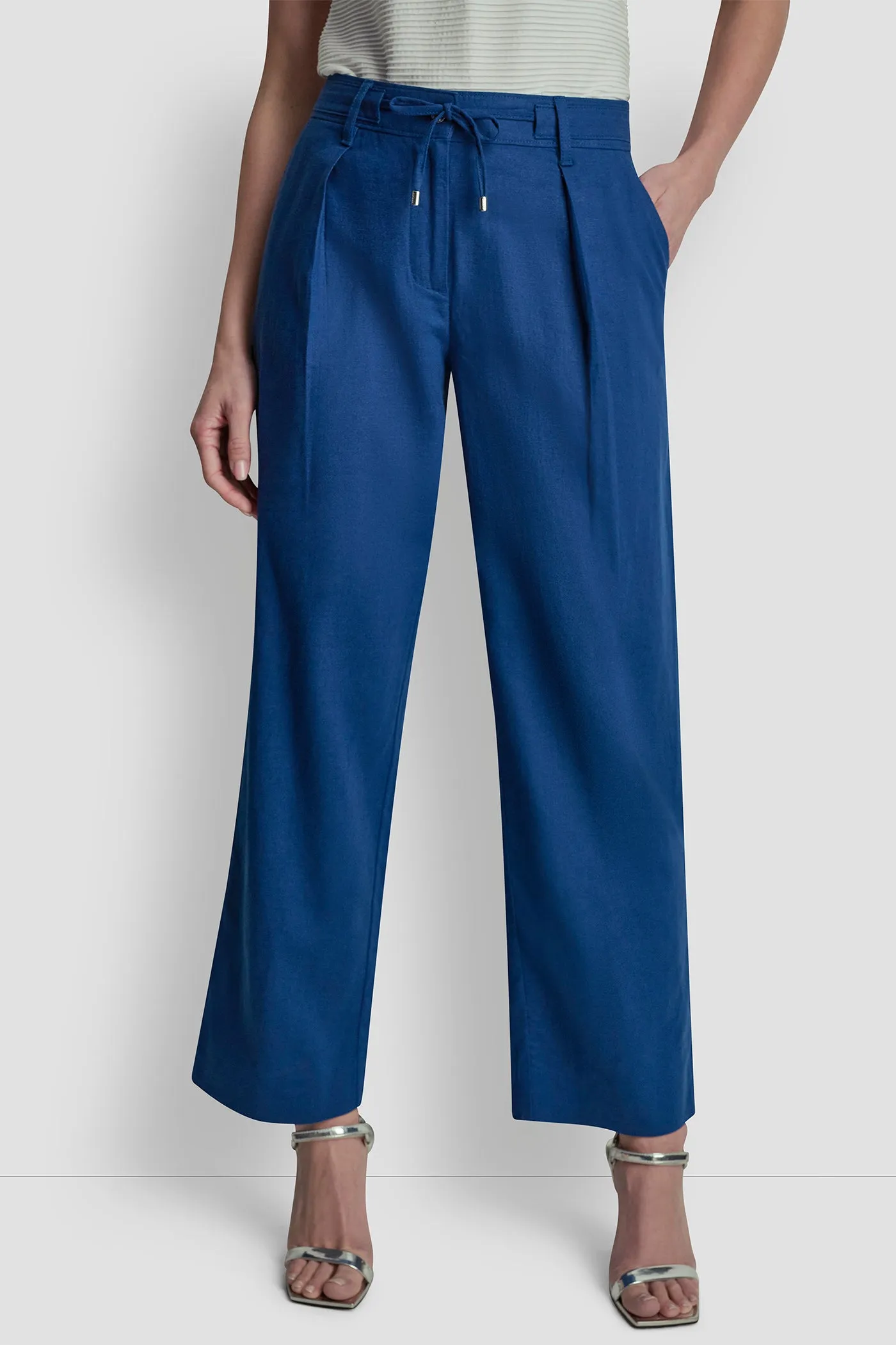 MID-RISE TIE WAIST PLEATED PANT sold by DKNY product image thumbnail 4