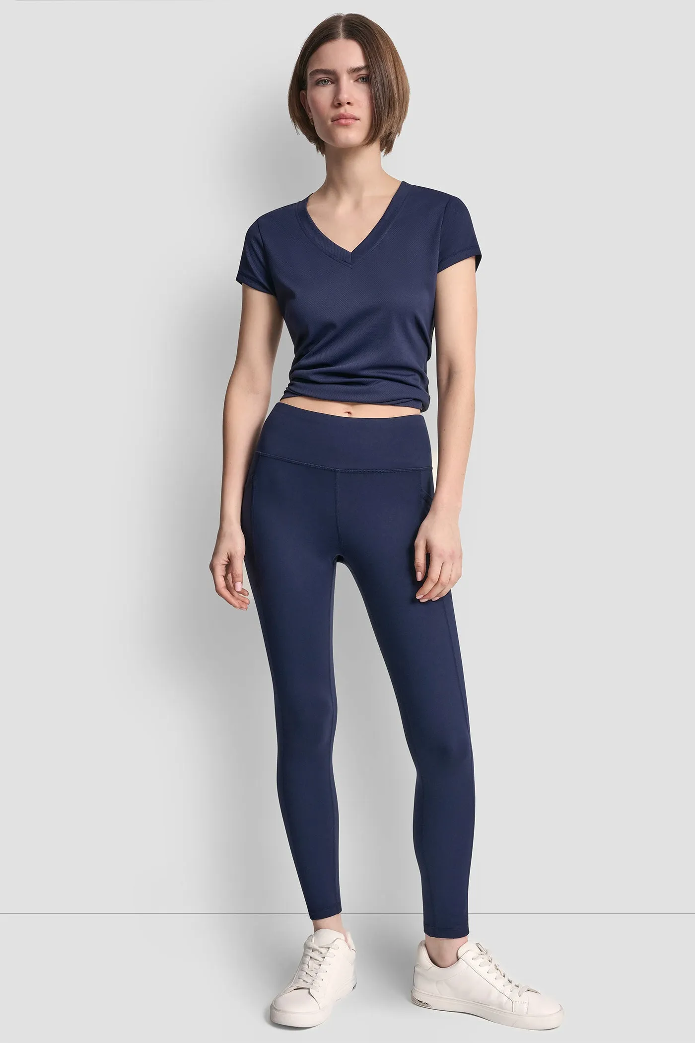 HIGH-RISE LOGO 7/8 LENGTH LEGGING sold by DKNY product image thumbnail 4
