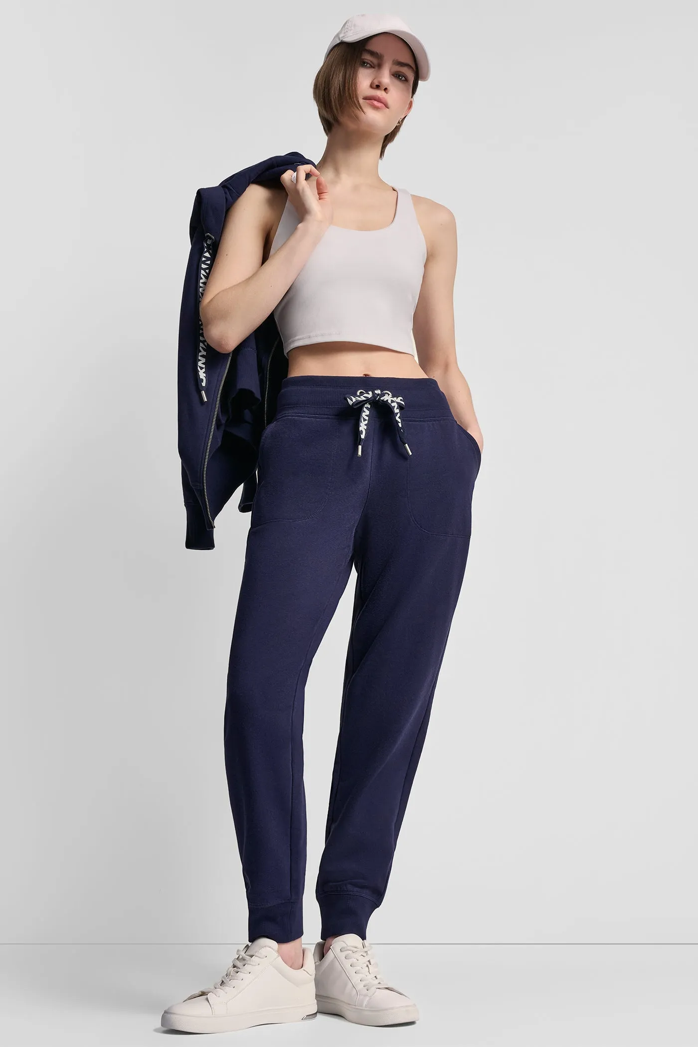 TWO TONE LOGO DRAWCORD JOGGER sold by DKNY