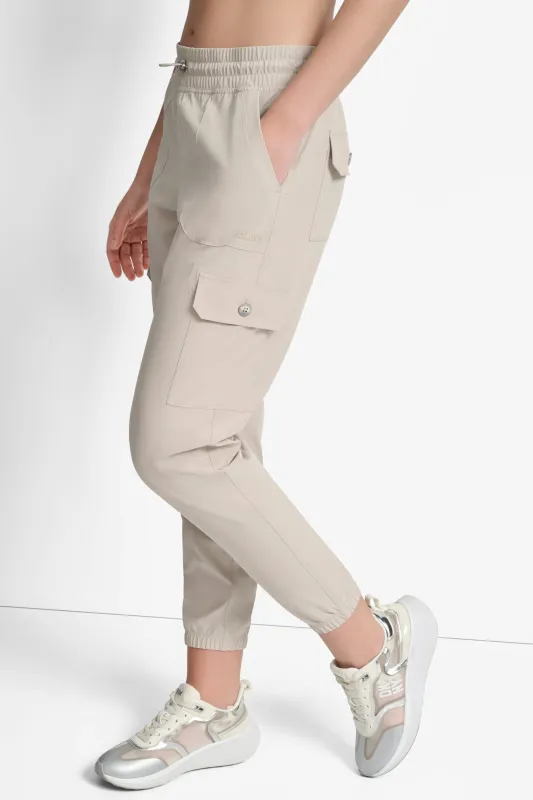 HIGH-RISE RELAXED CARGO JOGGER made by DKNY