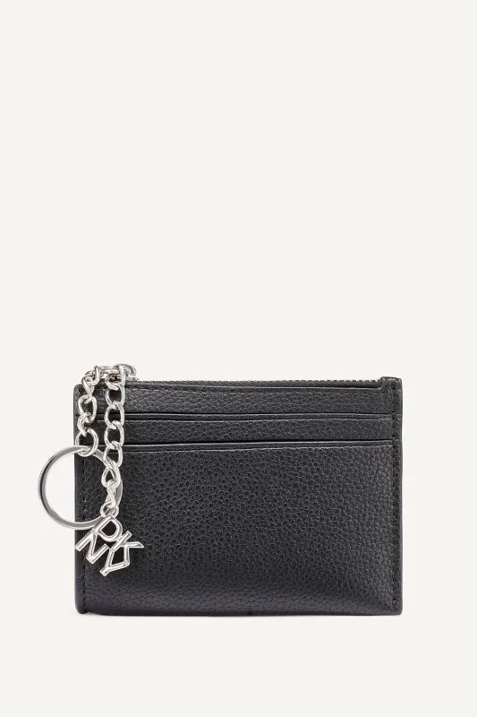 SARAH TOP ZIP CARD HOLDER made by DKNY