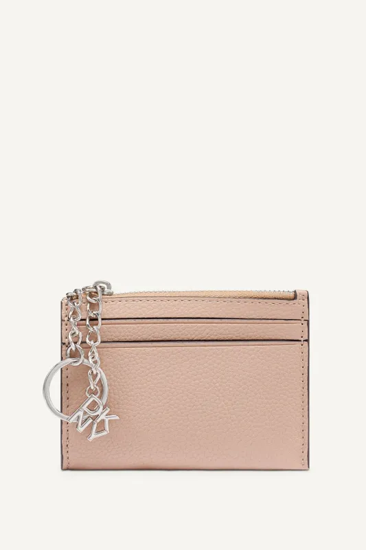 SARAH TOP ZIP CARD HOLDER made by DKNY