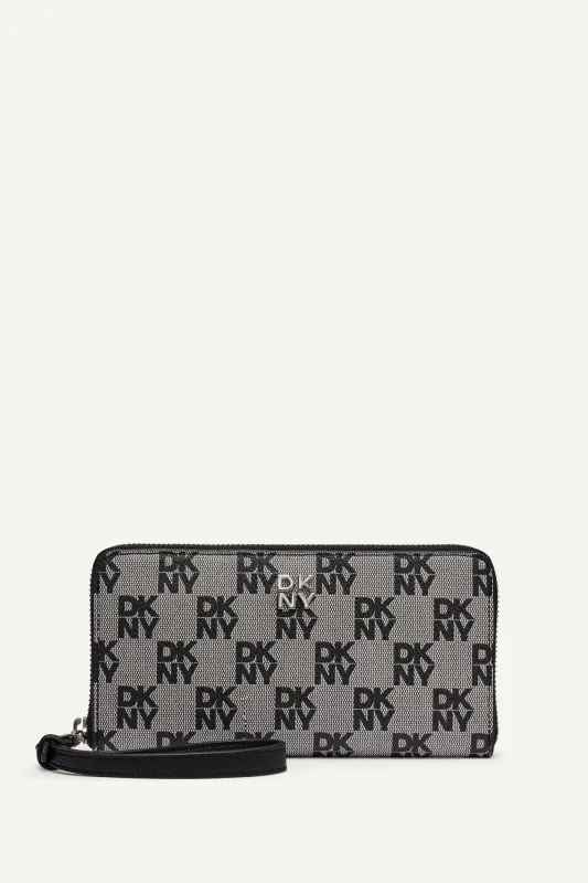 SARAH LARGE ZIP AROUND WALLET sold by DKNY