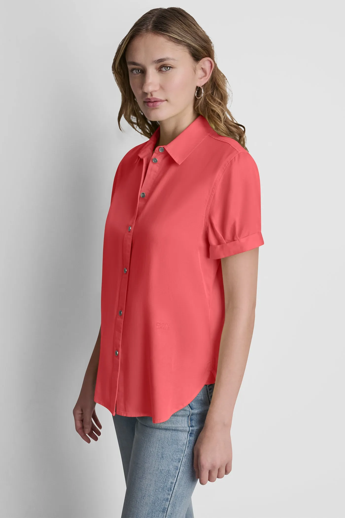 GARMENT DYE BUTTON-FRONT SHIRT sold by DKNY product image thumbnail 4