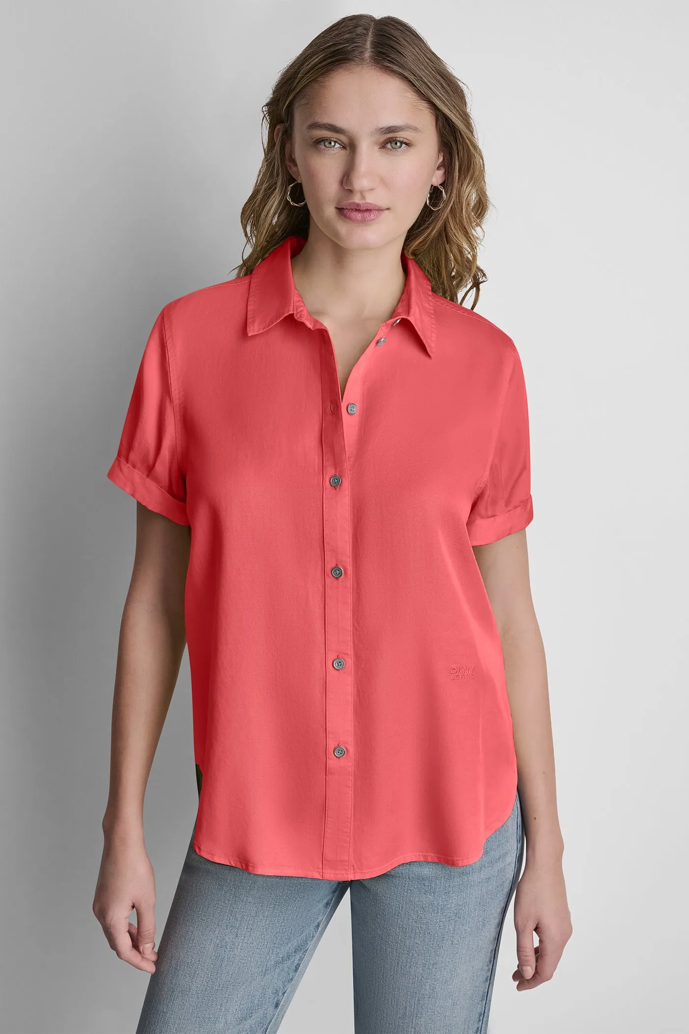 GARMENT DYE BUTTON-FRONT SHIRT sold by DKNY product image thumbnail 2