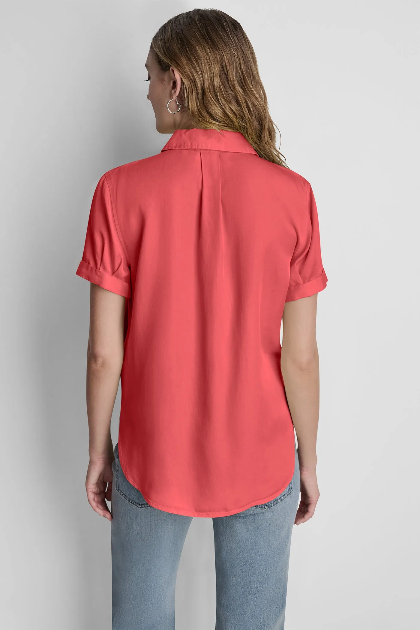 GARMENT DYE BUTTON-FRONT SHIRT sold by DKNY product image thumbnail 3
