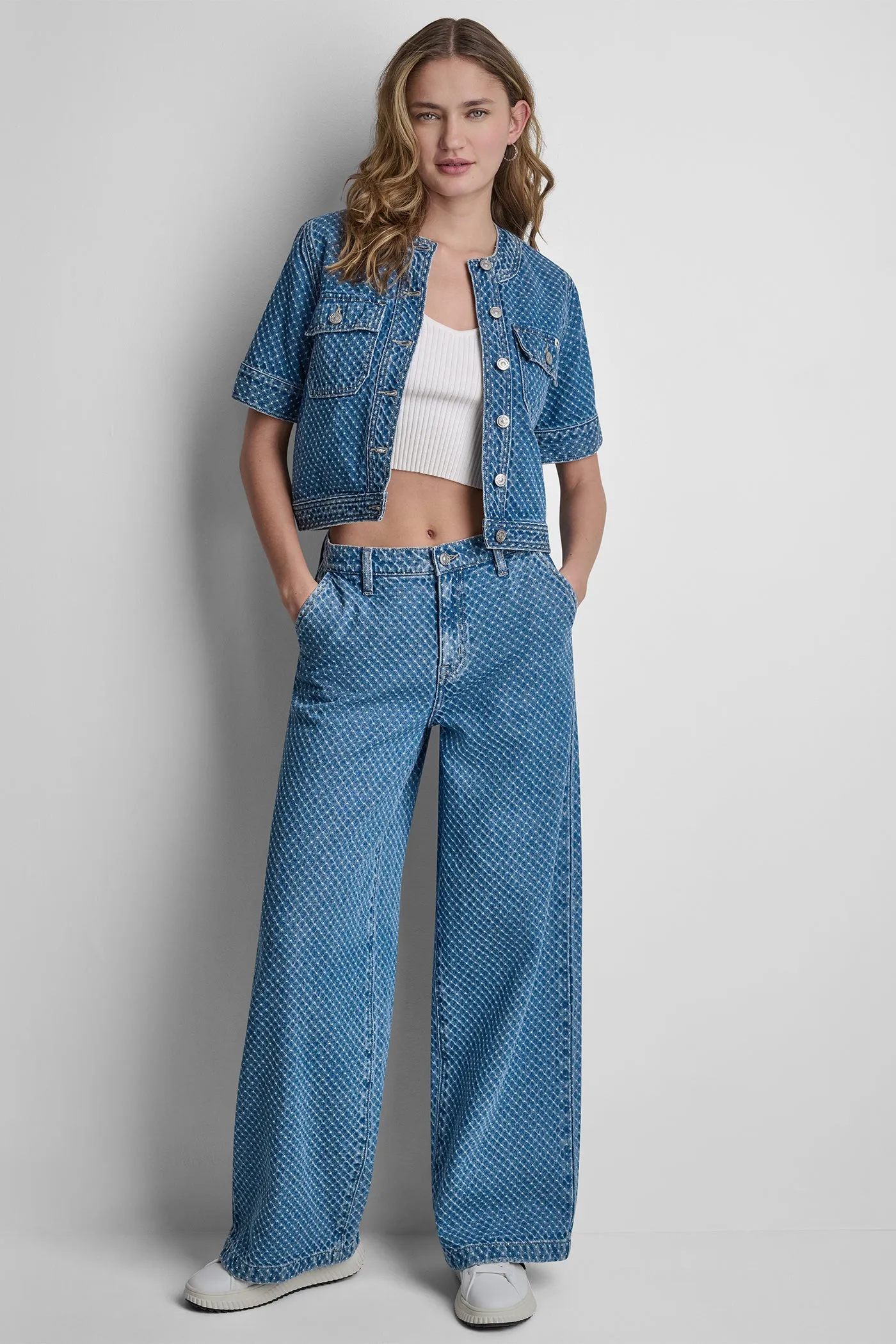 PATCH POCKET DENIM SHIRT JACKET sold by DKNY product image thumbnail 5