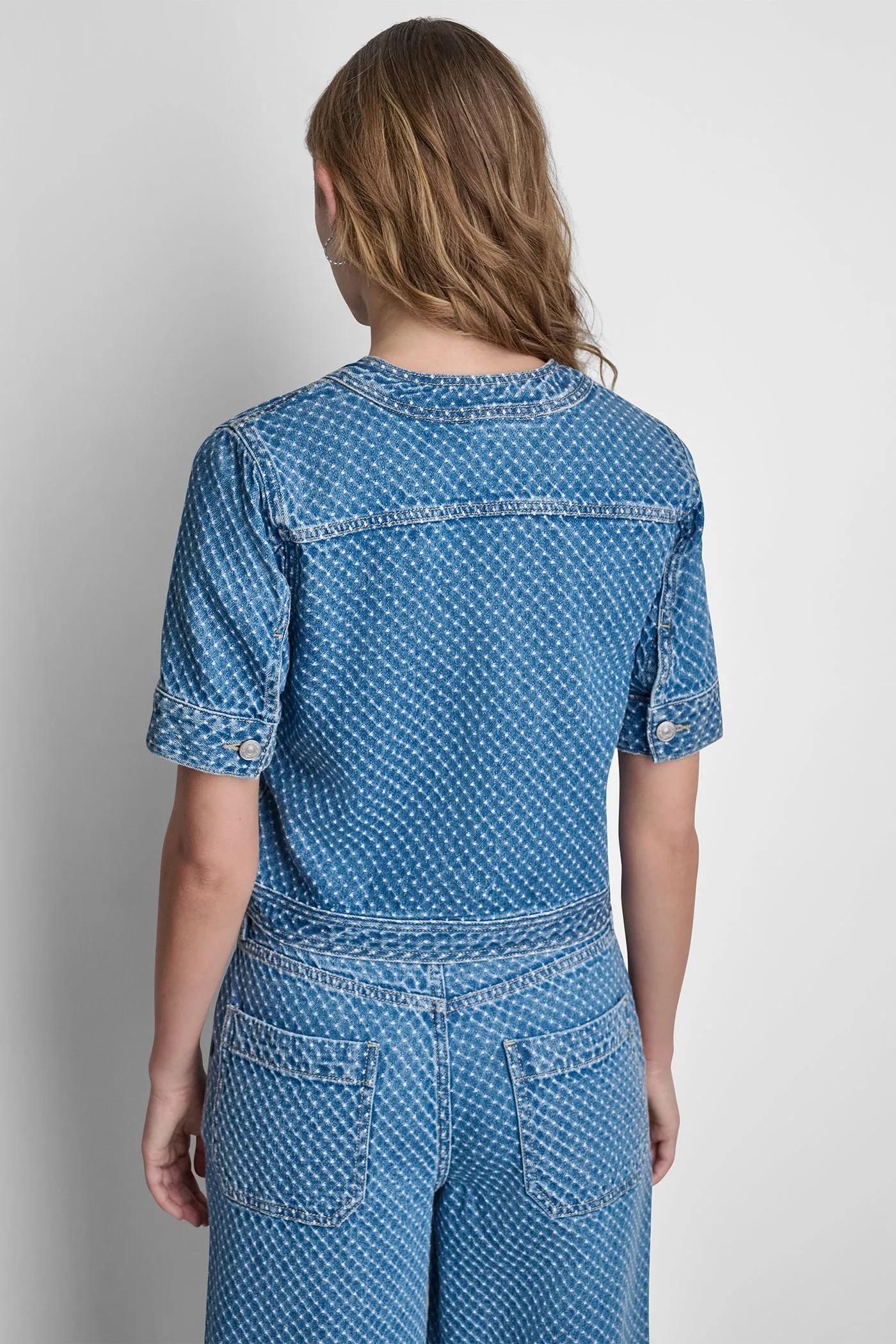 PATCH POCKET DENIM SHIRT JACKET sold by DKNY product image thumbnail 3