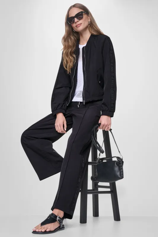MESH LOGO TRIM HOODED JACKET made by DKNY