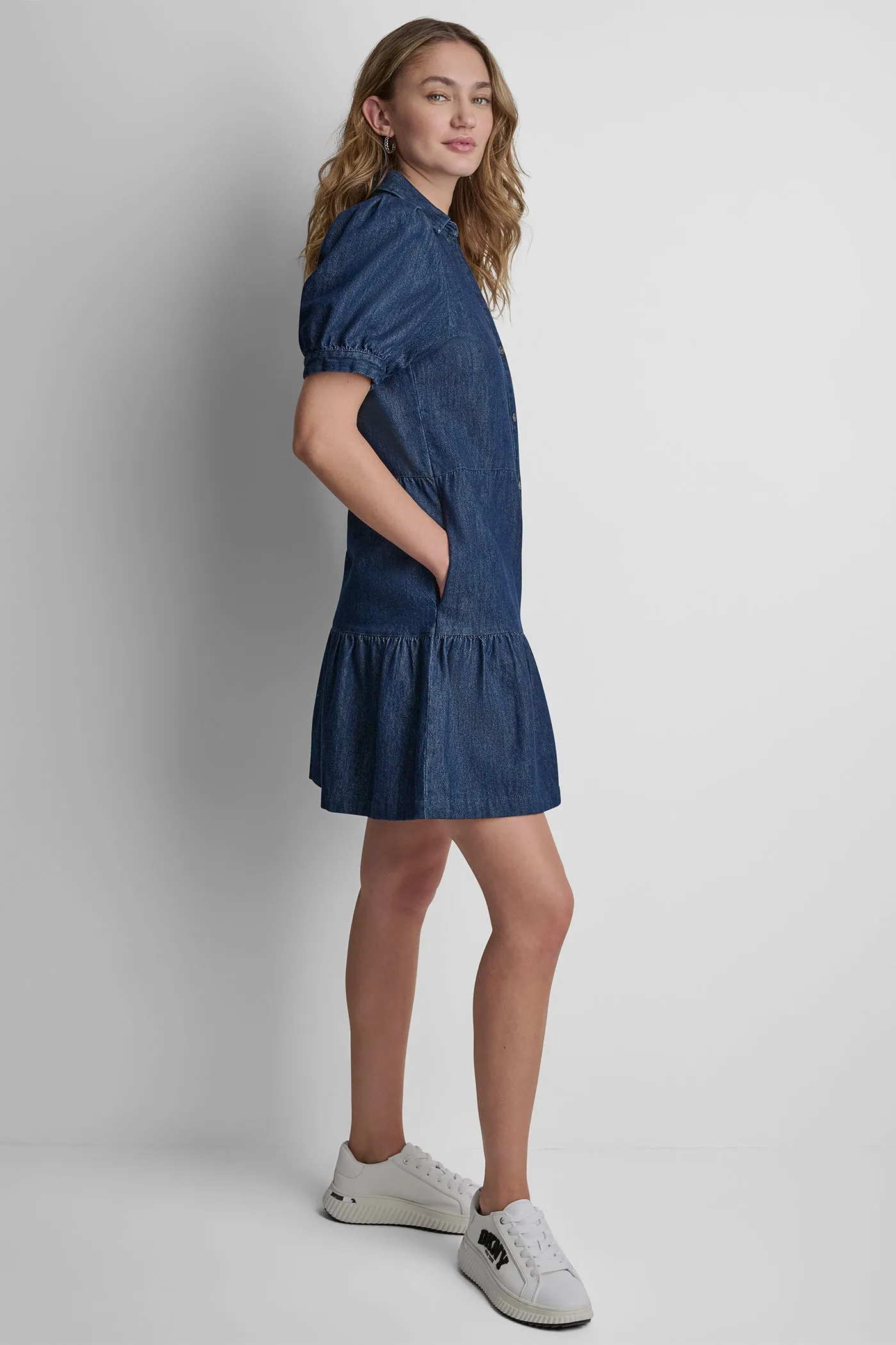 DENIM MINI DRESS sold by DKNY product image thumbnail 4