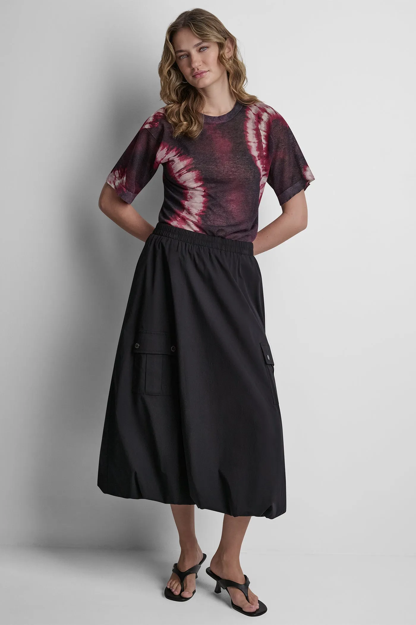CARGO POCKET BUBBLE MIDI SKIRT sold by DKNY product image thumbnail 2