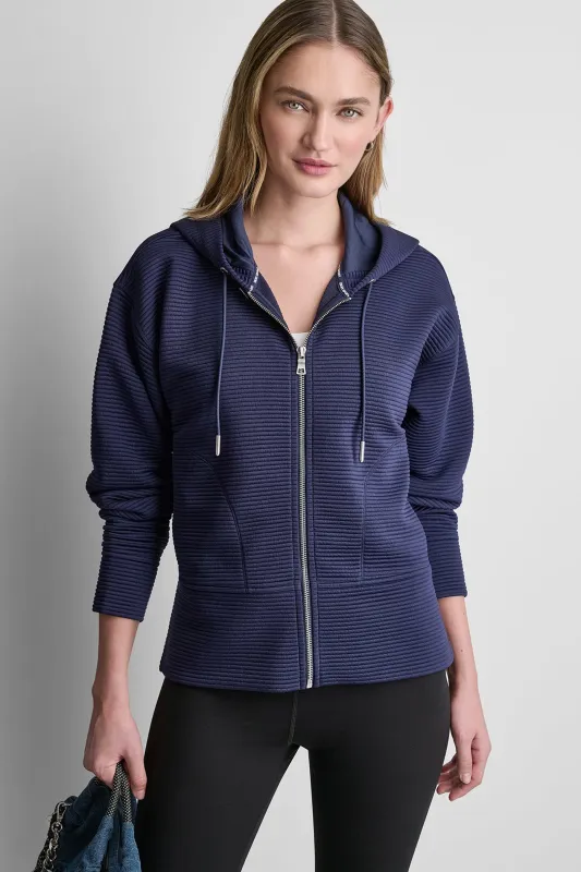 TECH OTTOMAN FULL ZIP HOODIE made by DKNY