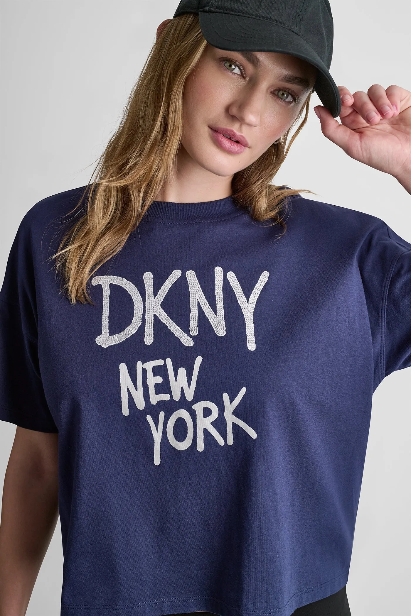 RHINESTONE GRAFFITI LOGO TEE sold by DKNY product image thumbnail 5