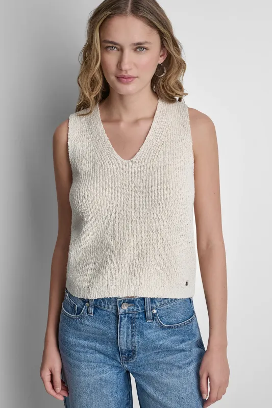 V-NECK SWEATER TANK made by DKNY