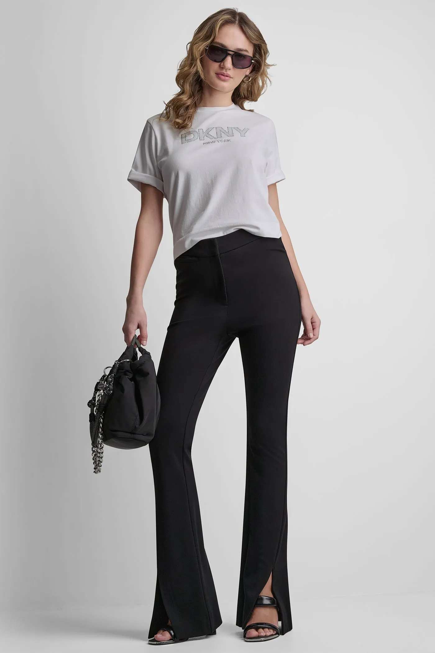 CRYSTAL BORDER LOGO GRAPHIC TEE sold by DKNY product image thumbnail 5
