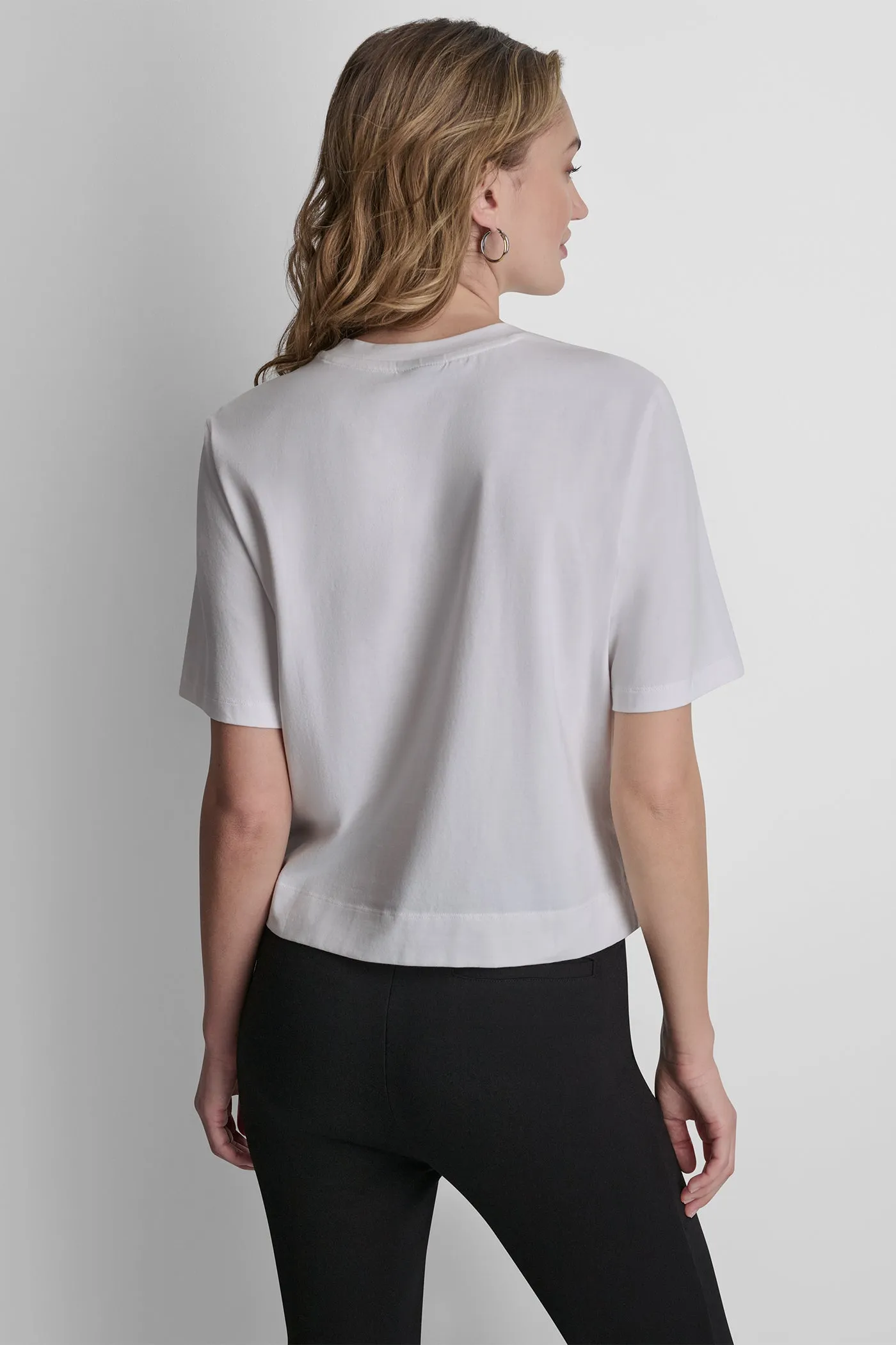 CRYSTAL BORDER LOGO GRAPHIC TEE sold by DKNY product image thumbnail 3