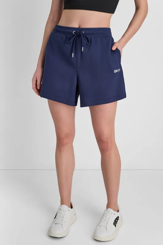 HIGH-RISE LOGO SWEAT SHORTS made by DKNY