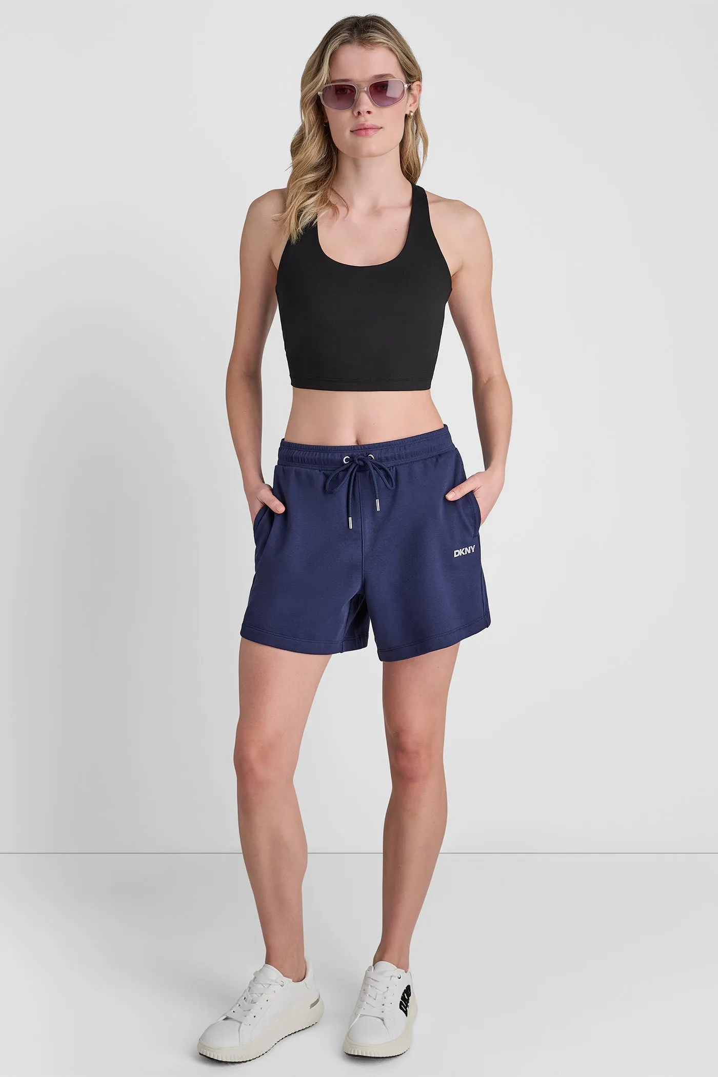 HIGH-RISE LOGO SWEAT SHORTS sold by DKNY product image thumbnail 2