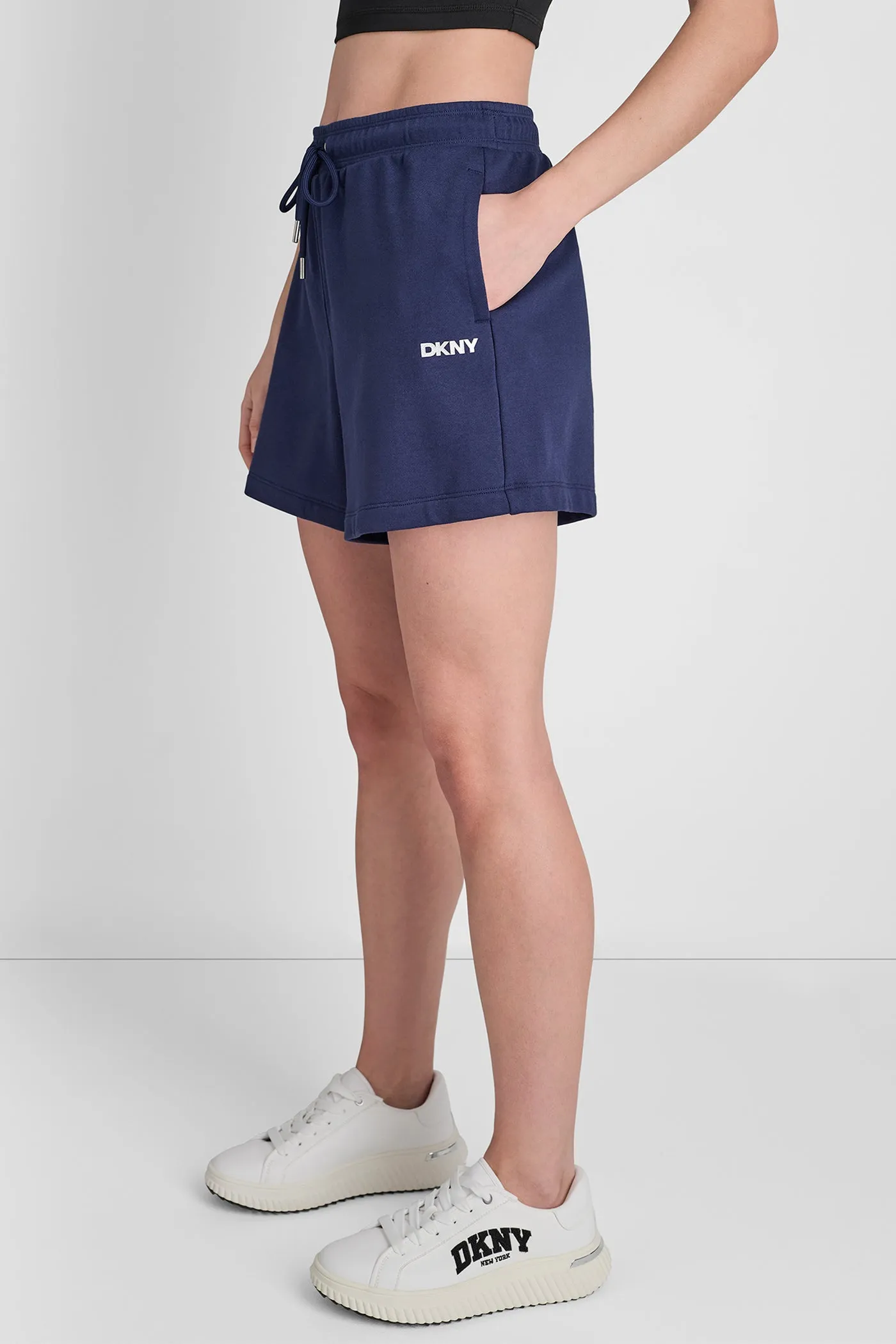 HIGH-RISE LOGO SWEAT SHORTS sold by DKNY product image thumbnail 4
