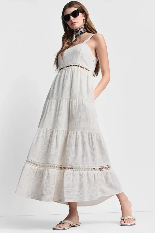 TIERED TANK MAXI DRESS made by DKNY