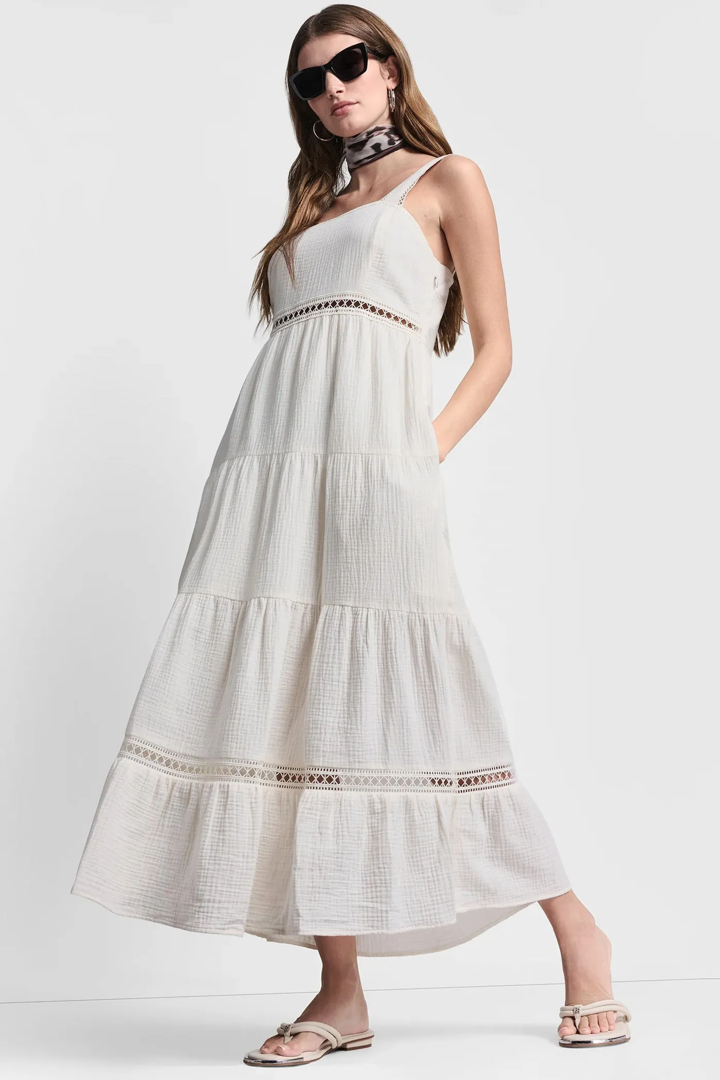 TIERED TANK MAXI DRESS sold by DKNY