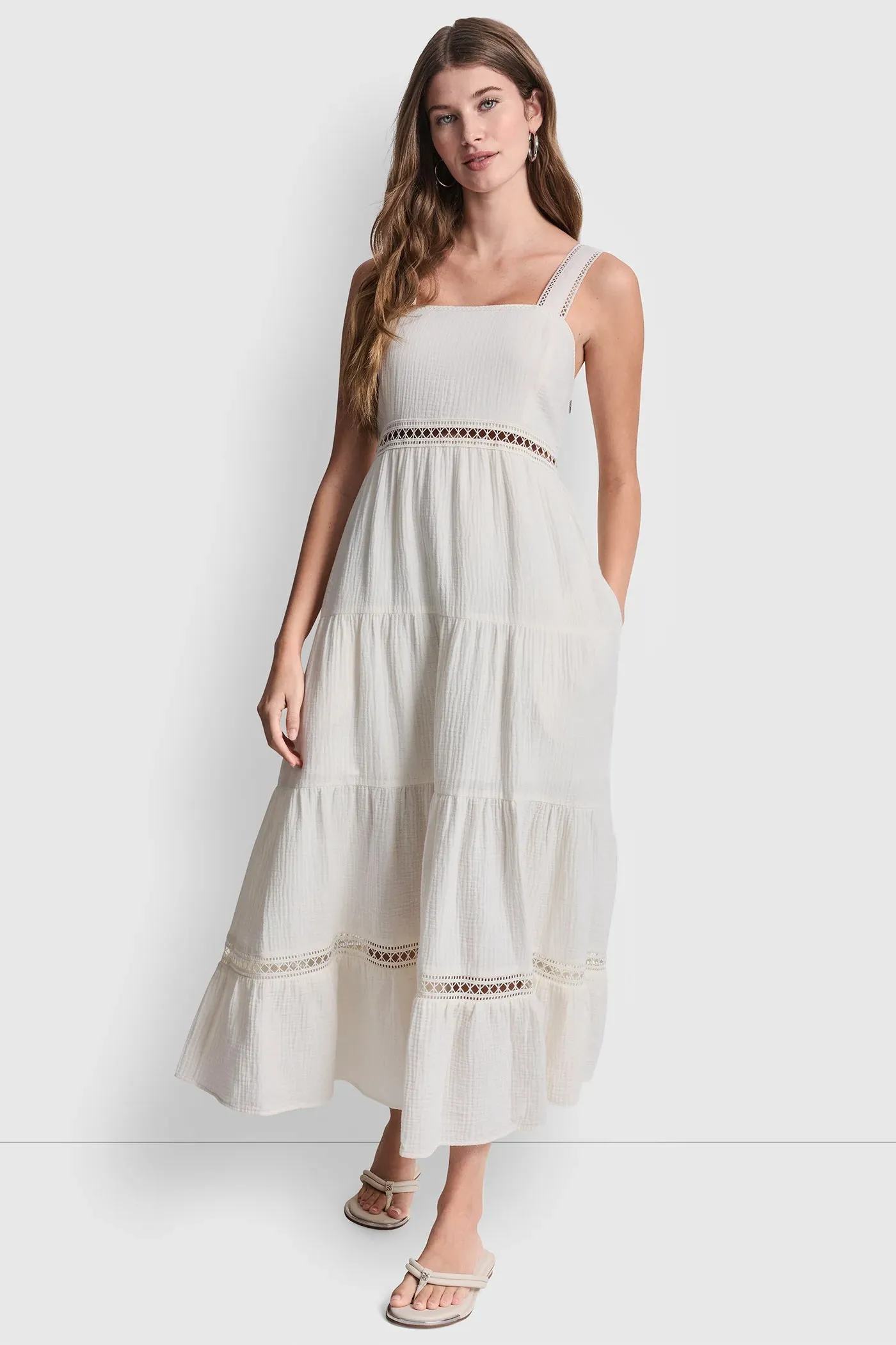 TIERED TANK MAXI DRESS sold by DKNY product image thumbnail 4