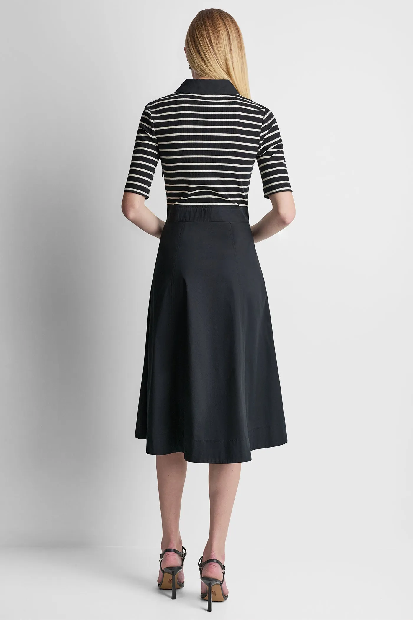 FIT & FLARE MIDI SHIRT DRESS sold by DKNY product image thumbnail 3