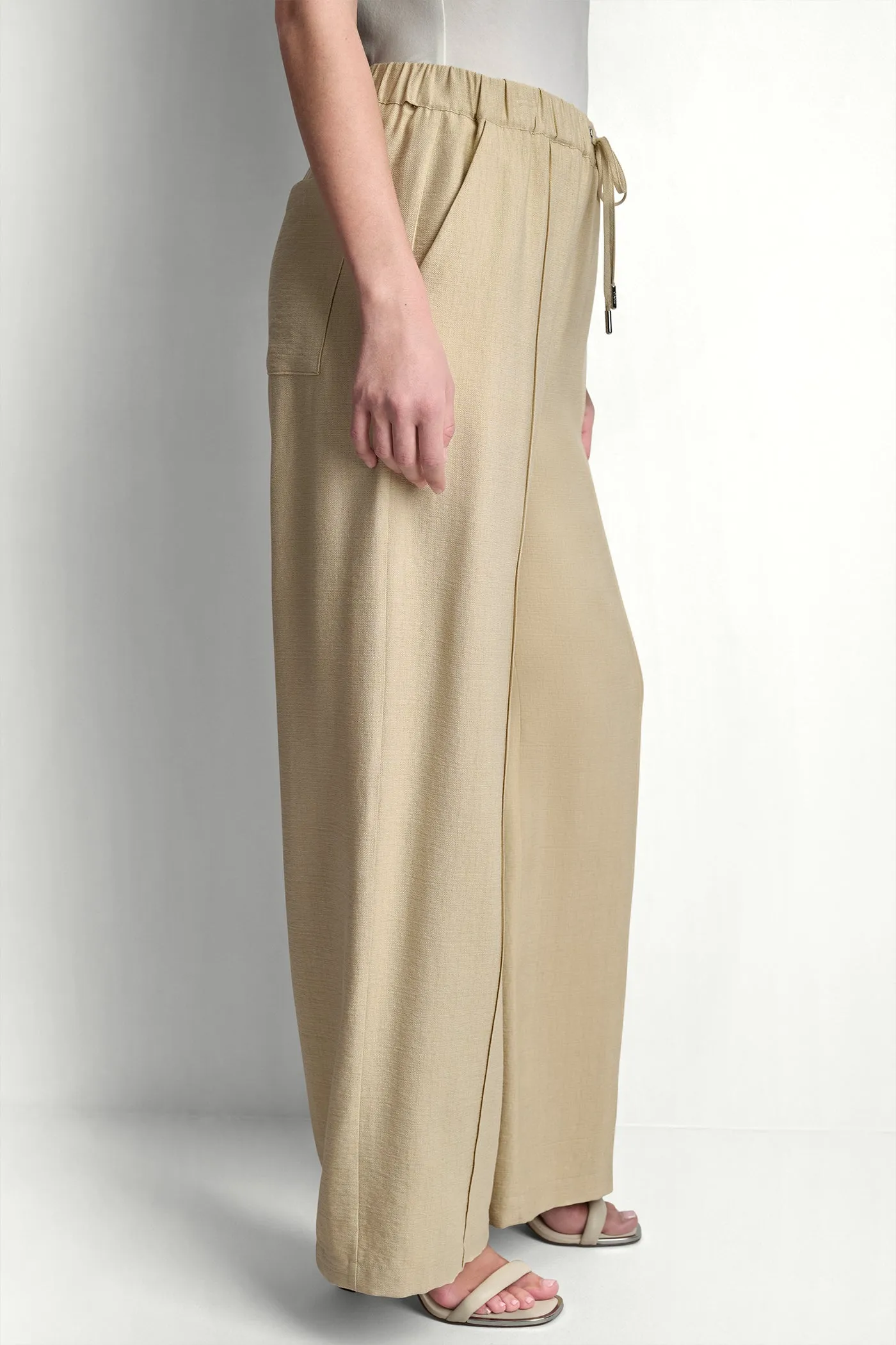 SEAMED WIDE LEG PULL-ON PANT sold by DKNY product image thumbnail 4