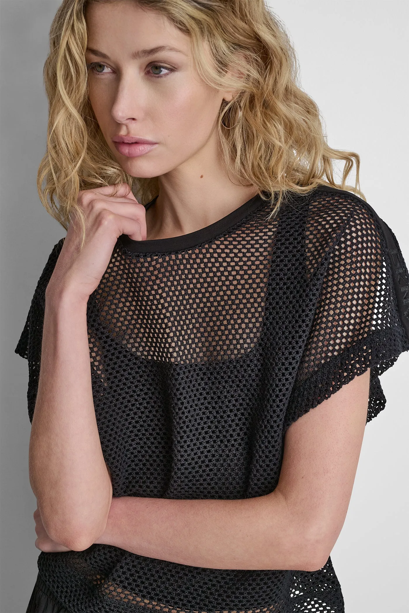 MESH LOGO TEE sold by DKNY product image thumbnail 2
