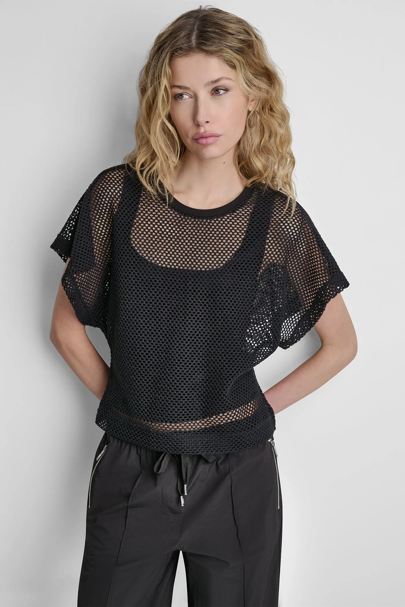 MESH LOGO TEE sold by DKNY