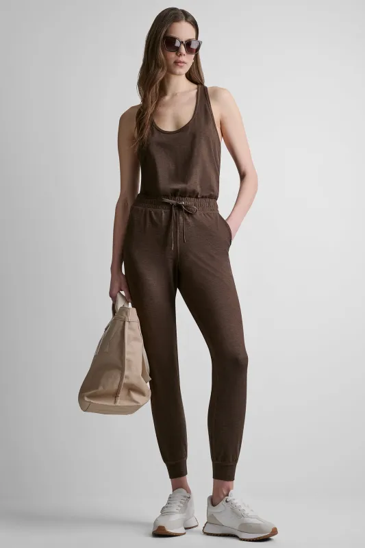 SPACEDYE RACERBACK TANK JUMPSUIT made by DKNY