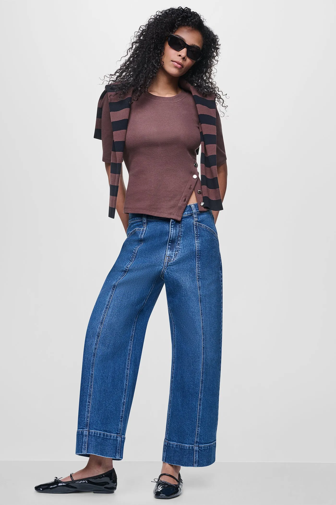 SHORT SLEEVE ASYMMETRIC TOP sold by DKNY product image thumbnail 5