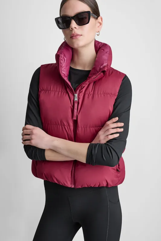 MOCK NECK PUFFER VEST made by DKNY