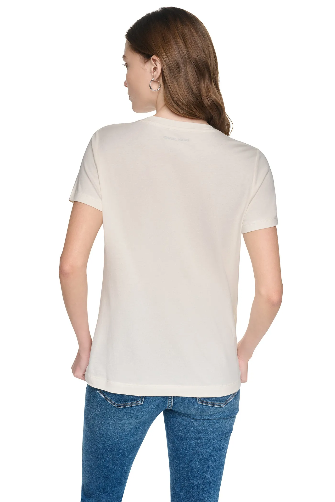 SEQUIN STACKED LOGO TEE sold by DKNY product image thumbnail 3