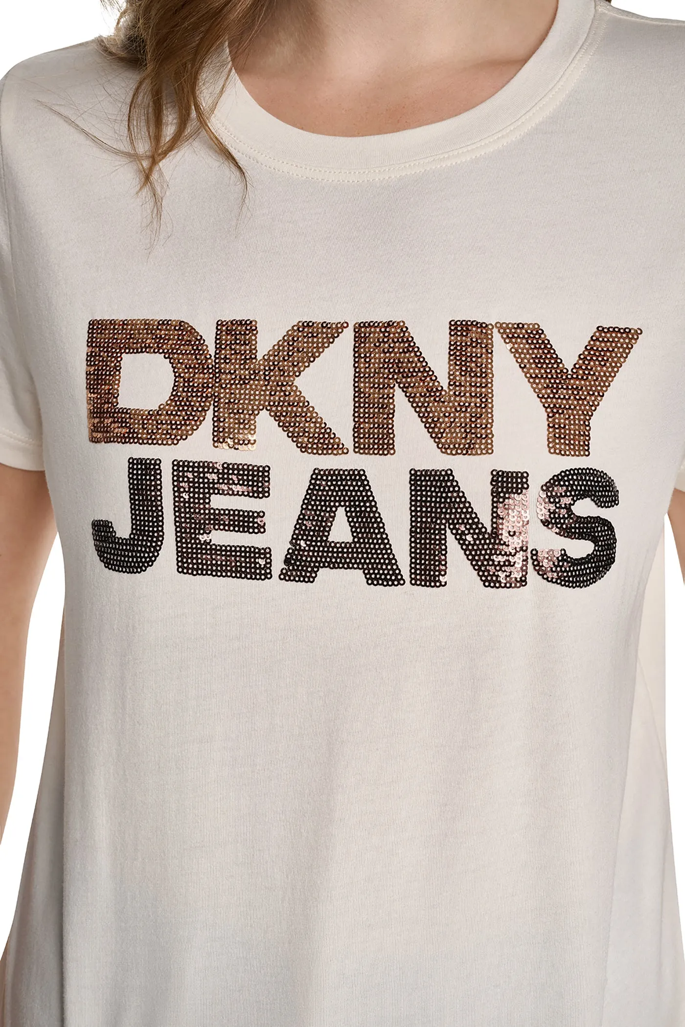 SEQUIN STACKED LOGO TEE sold by DKNY product image thumbnail 5