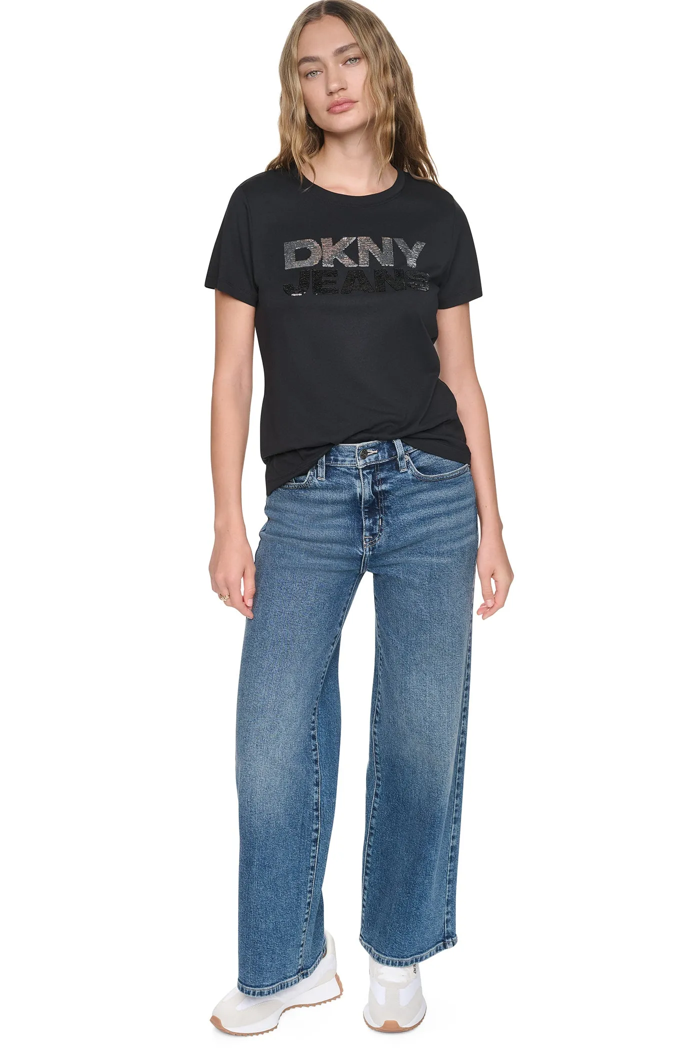 SEQUIN STACKED LOGO TEE sold by DKNY product image thumbnail 5