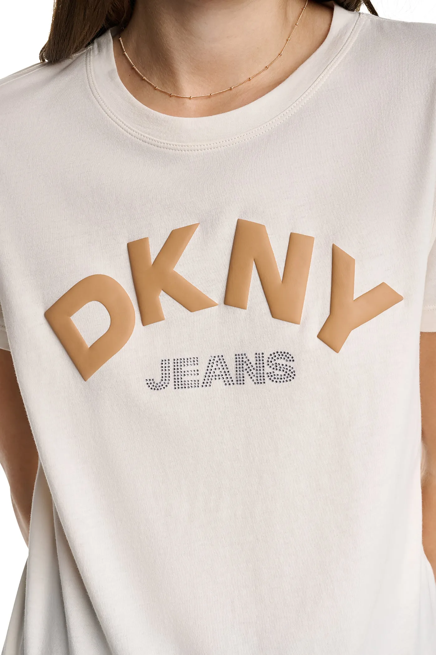 ARCHED RHINESTONE LOGO TEE sold by DKNY product image thumbnail 2
