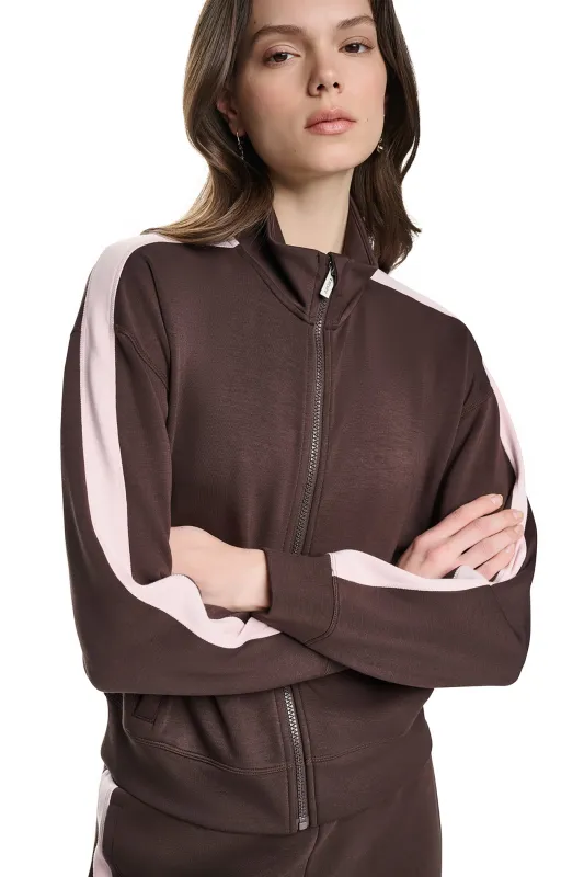 SIDE STRIPE FULL ZIP JACKET made by DKNY