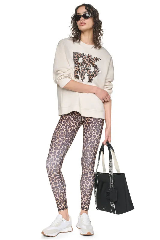 ANIMAL PRINT LOGO SWEATSHIRT made by DKNY