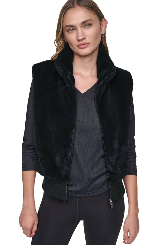 FAUX FUR VEST made by DKNY