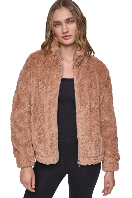 CABLE SHERPA FULL ZIP JACKET made by DKNY