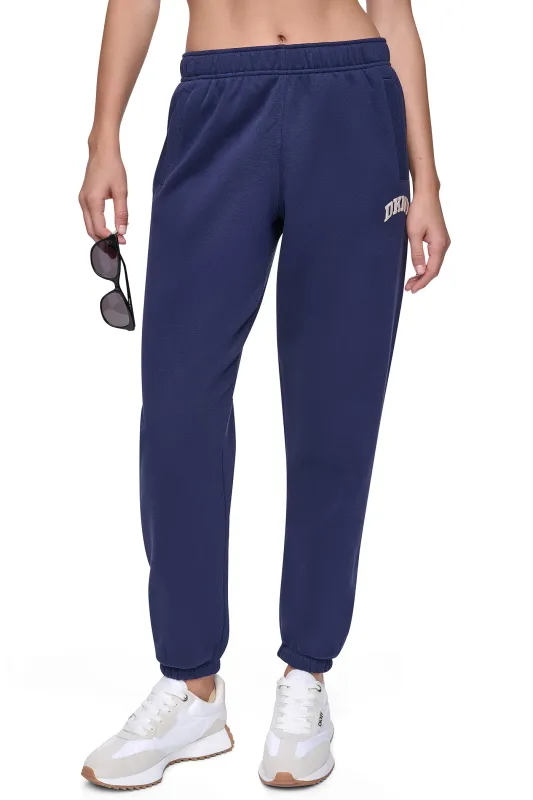 PUFF VARSITY LOGO MID-RISE JOGGER made by DKNY