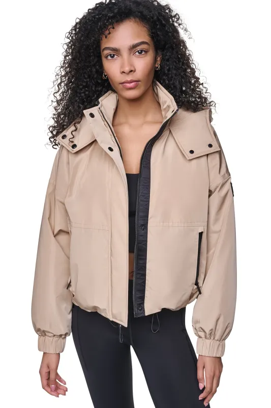OVERSIZED LOGO HOODED JACKET made by DKNY