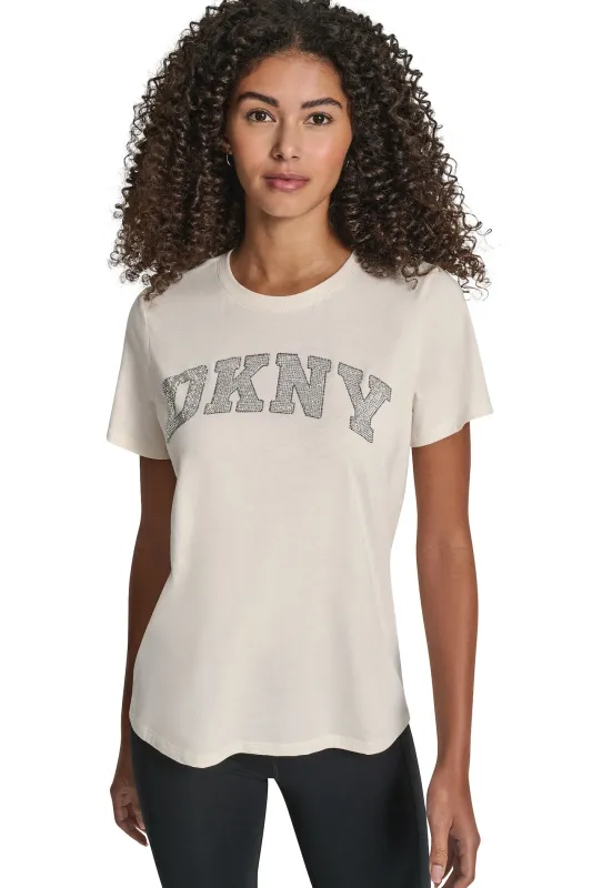 VARSITY LOGO GRAPHIC TEE made by DKNY