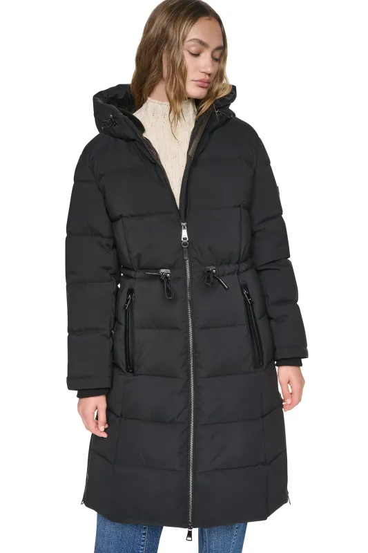 MAXI PUFFER COAT WITH HOOD made by DKNY