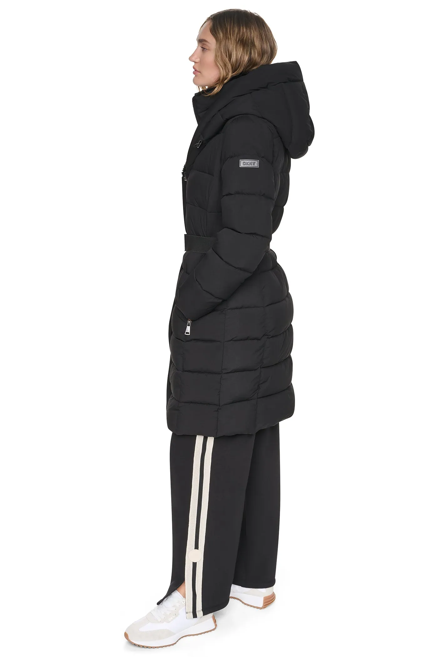 LONG BELTED LAYERED PUFFER sold by DKNY product image thumbnail 4