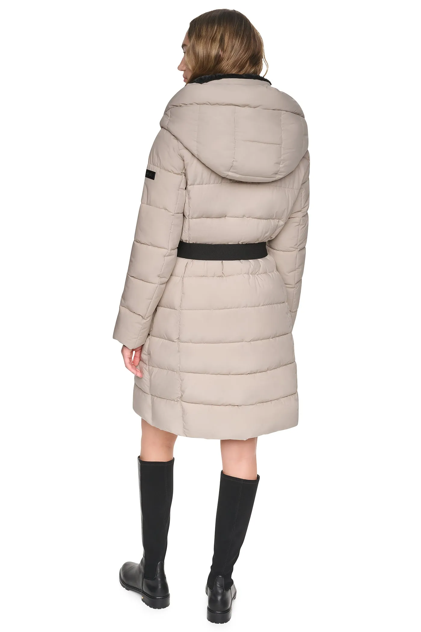 LONG BELTED LAYERED PUFFER sold by DKNY product image thumbnail 3